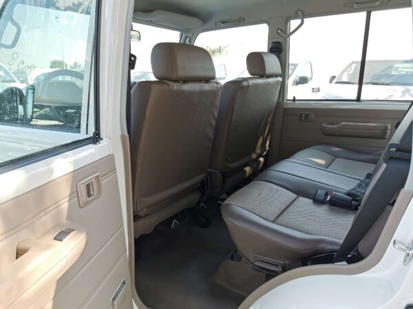 TOYOTA LandCruiser LX76 2022 4.2D White Full Rear Left Passenger Seat Profile