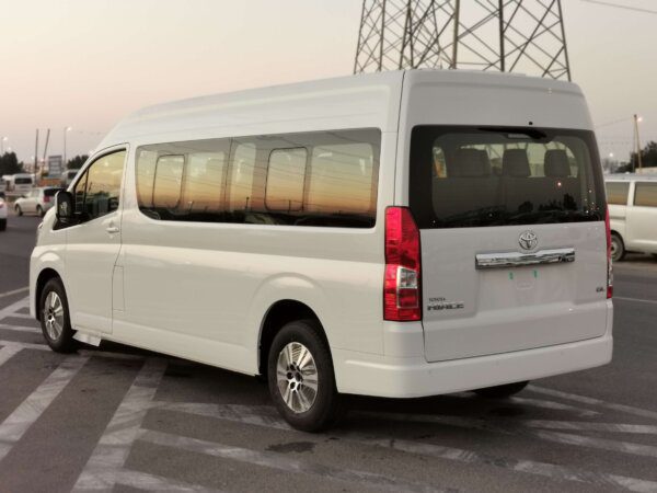 Toyota Hiace High Roof GL 2022 2.8D White Back Left Profile