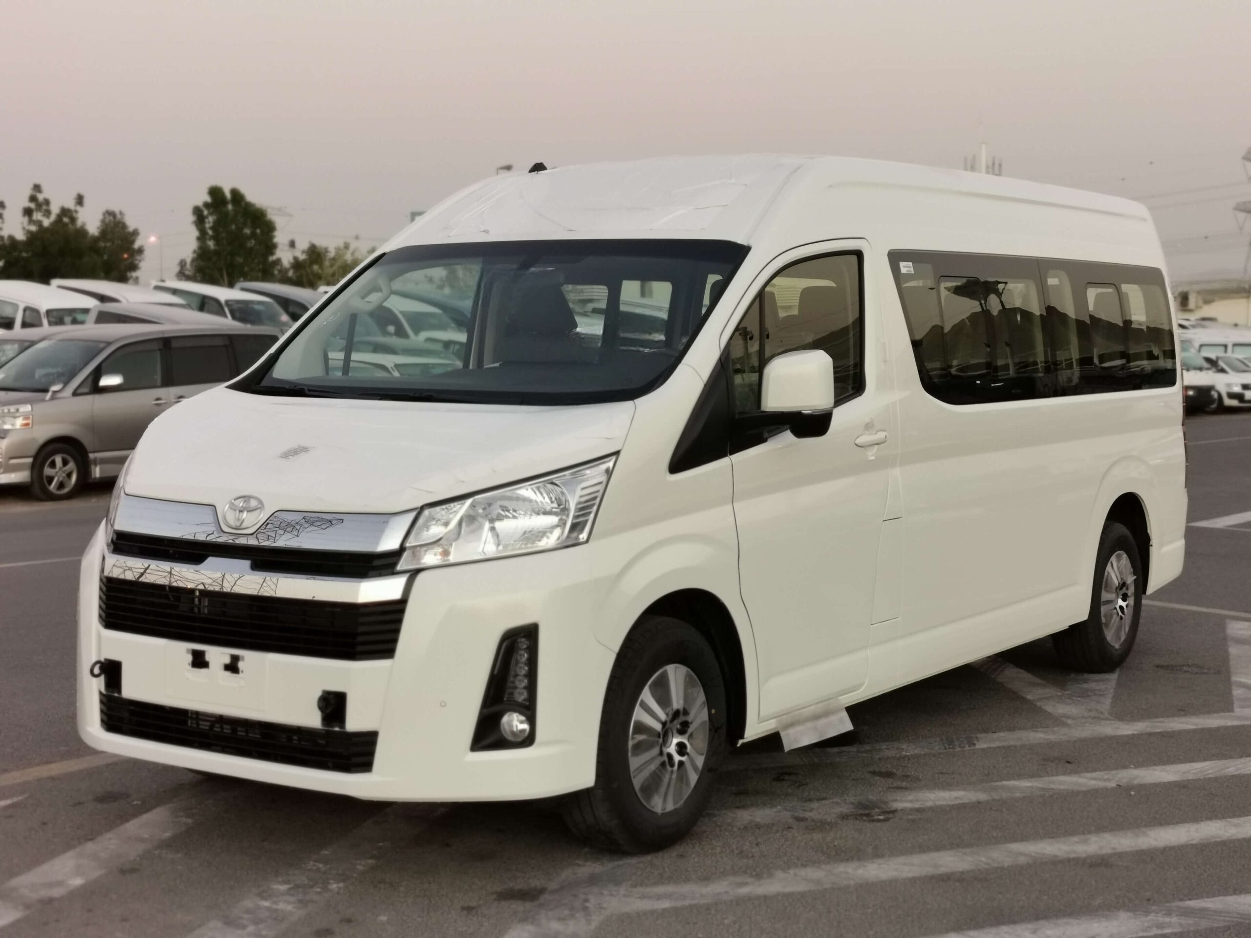 Toyota Hiace High Roof GL 2022 2.8D White Front Left Profile