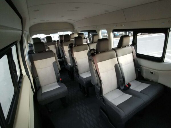Toyota Hiace High Roof GL 2022 2.8D White Rear Full Passenger Seats Profile