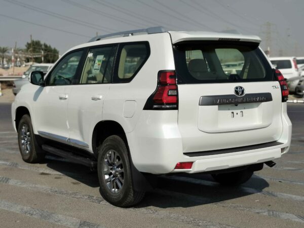 Toyota Prado TXL 2022 2.7P White Left Back Profile