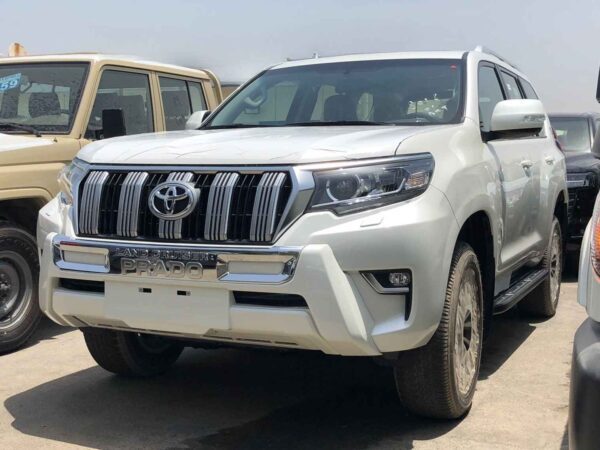 Toyota Prado TXL Full Option 2022 4.0P White Front Left Profile