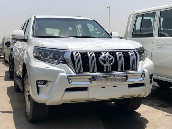 Toyota Prado TXL Full Option 2022 4.0P White Front Right Profile