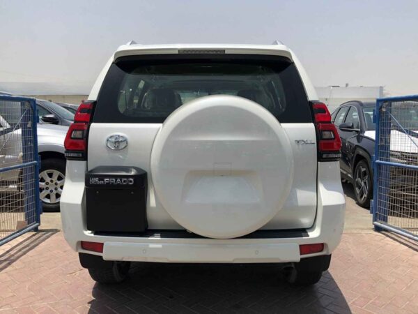 Toyota Prado TXL Full Option 2022 4.0P White Full Back Profile