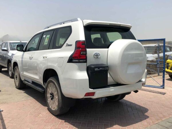 Toyota Prado TXL Full Option 2022 4.0P White Left Back Profile