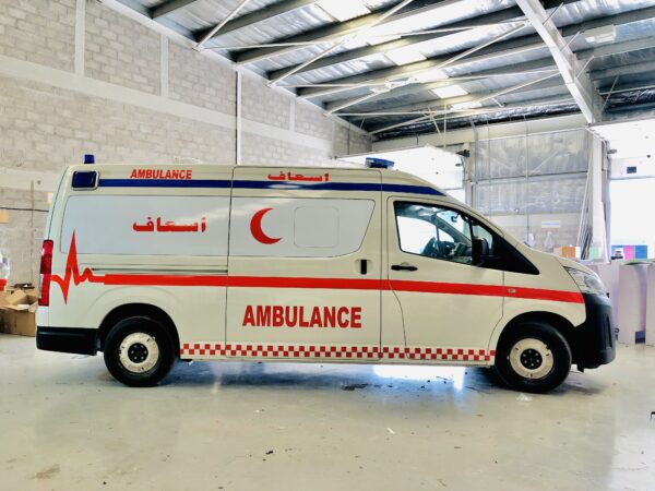 Toyota Hiace ALS ambulance - side profile